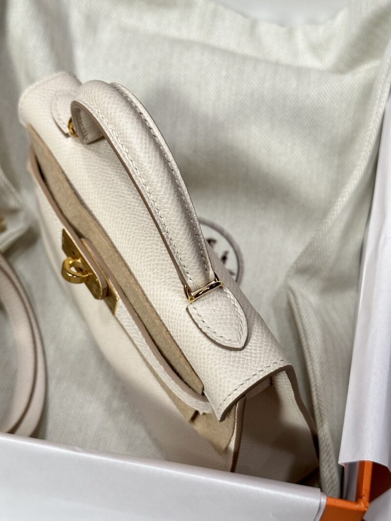 Hermès Mini Kelly 19 Epsom Craie Gold Hardware - Image 3