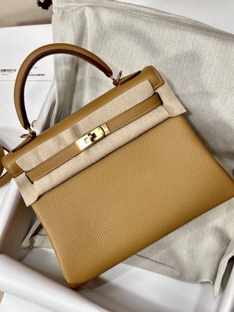 Hermès Kelly 25 Togo Biscuit Gold Hardware
