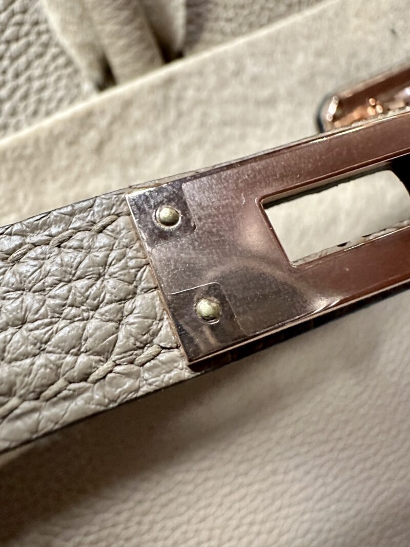 Hermès Birkin 25 Gris Tourterelle Togo Gold Hardware - Image 10