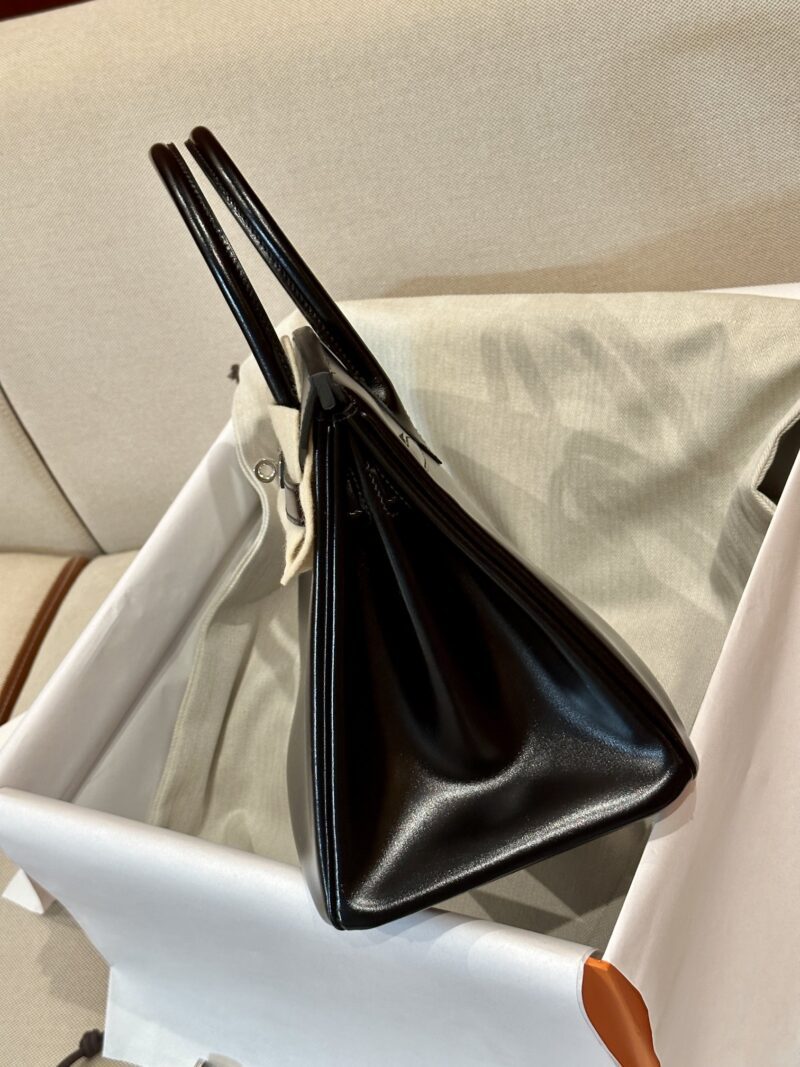 Hermès Birkin 30 Noir Box Palladium Hardware - Image 5