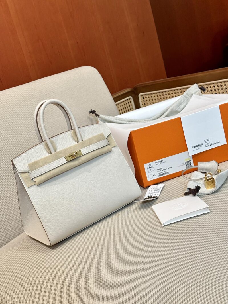 Hermès Birkin 25 Craie Epsom Gold Hardware - Image 3