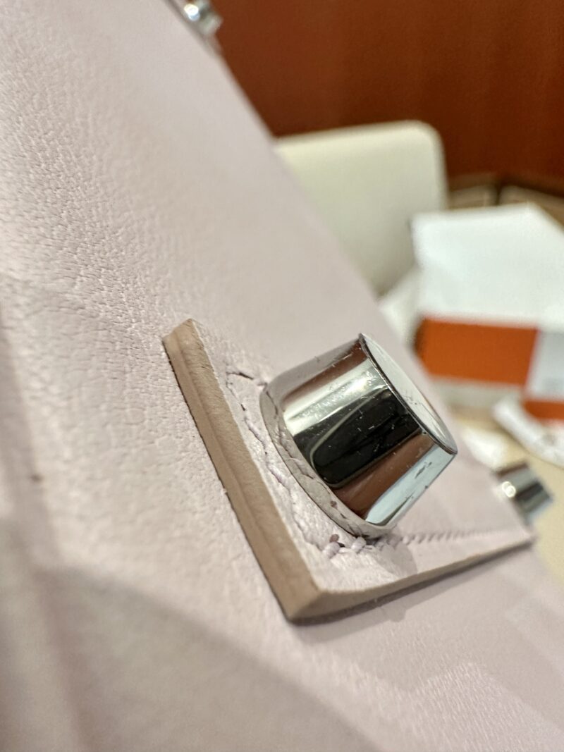 Hermès Birkin 25 Mauve Pale Swift Palladium Hardware - Image 6