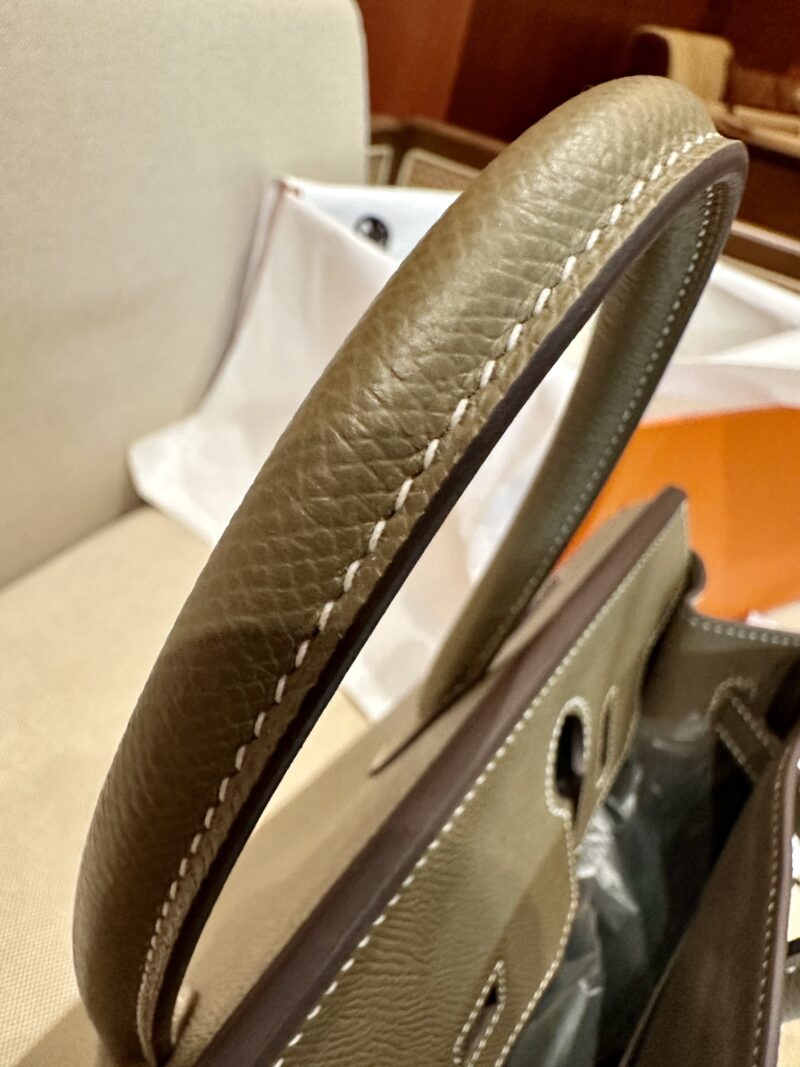 Hermès Birkin 30 Etoupe, Silver Epsom Palladium Hardware - Image 11