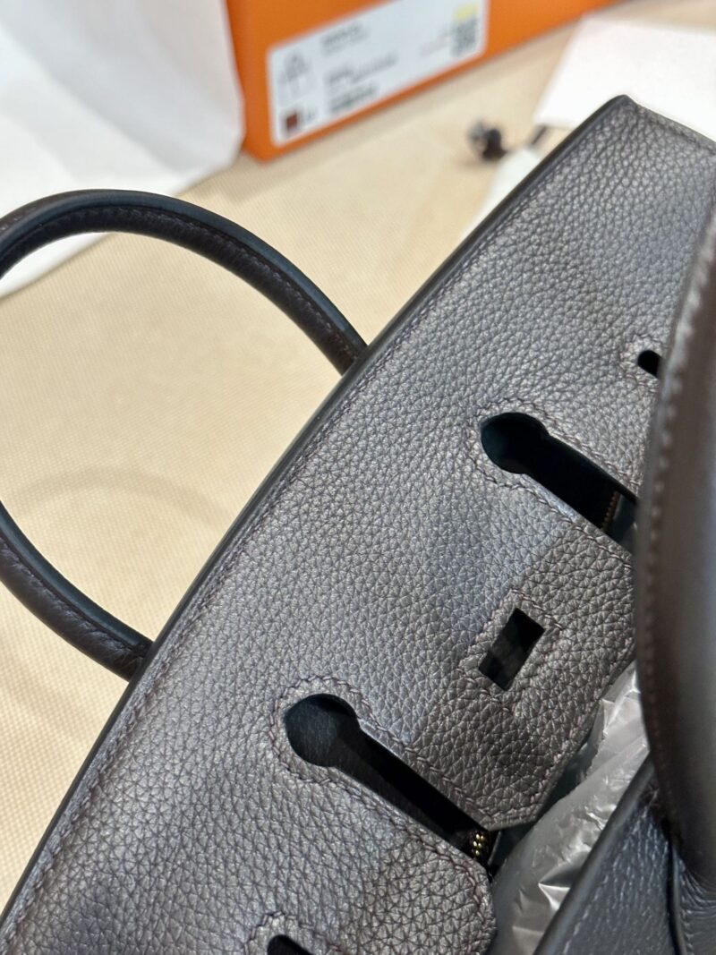 Hermès Birkin 25 Ebene, Gold Togo Gold Hardware - Image 7