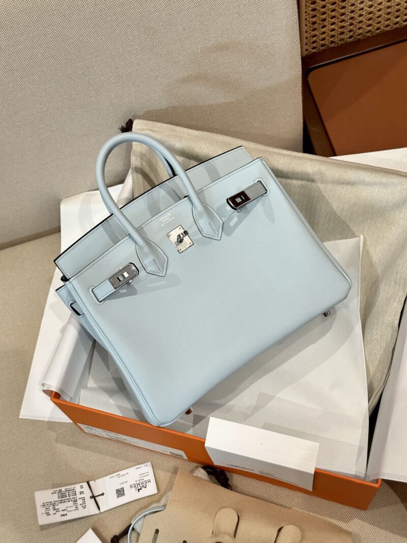 Hermès Birkin 25 Blue Brume Swift Gold Hardware - Image 3