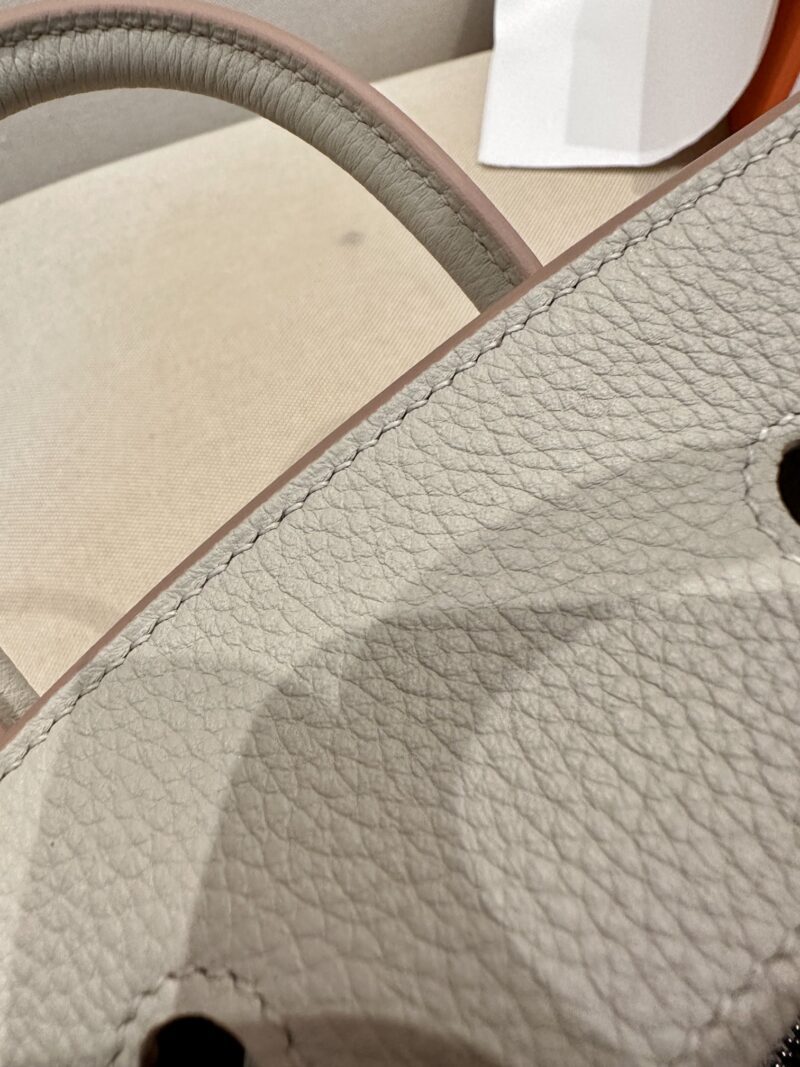 Hermès Birkin 25 Beton Togo Palladium Hardware - Image 9