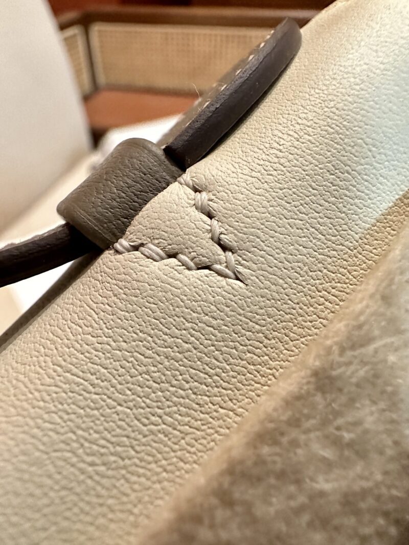 Hermès Kelly Pochette Nata, Gris Asphalt Swift Palladium Hardware