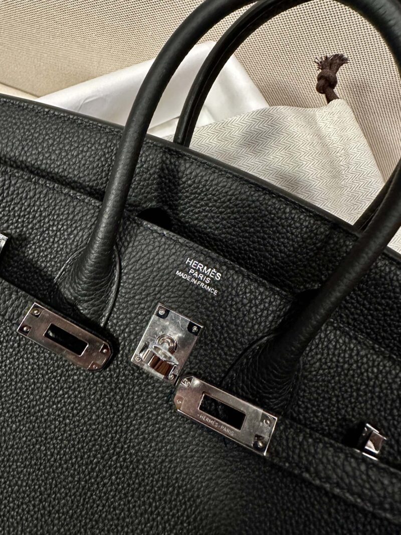 Hermès Birkin 25 Noir Togo Palladium Hardware - Image 3