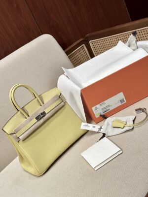 Hermès Birkin 25 Jaune Poussin Togo Palladium Hardware