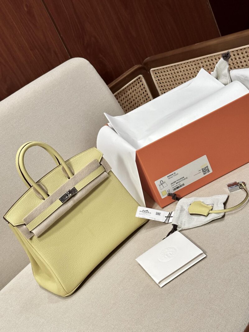 Hermès Birkin 25 Jaune Poussin Togo Palladium Hardware