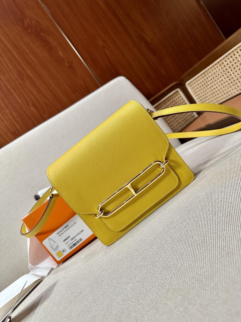Hermès Roulis 19 Evercolor Amber Gold Hardware - Image 3