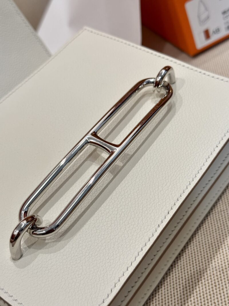 Hermès Roulis 19 Evercolor Mushroom & Biscuit Silver Hardware - Image 7