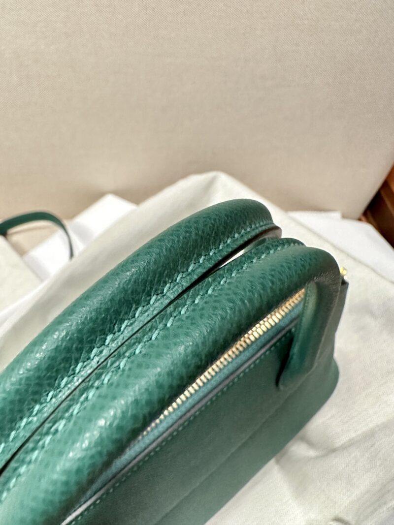 Hermès Bolide 27 Epsom Malachite Gold Hardware