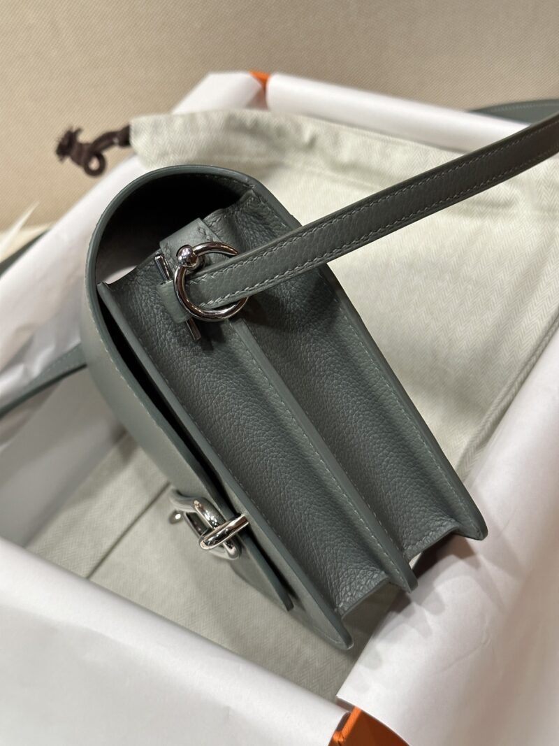 Hermès Roulis 19 Evercolor Vert Amande Silver Hardware - Image 7