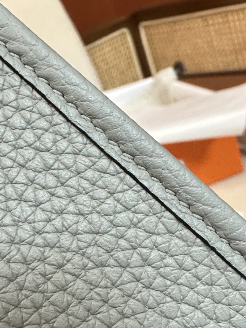 Hermès Mini Evelyne 16 Clemence Blue de Prusse Silver Hardware - Image 8