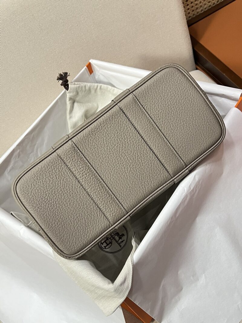 Hermès Garden Party 30 Country Gris Asphalt Silver Hardware - Image 6