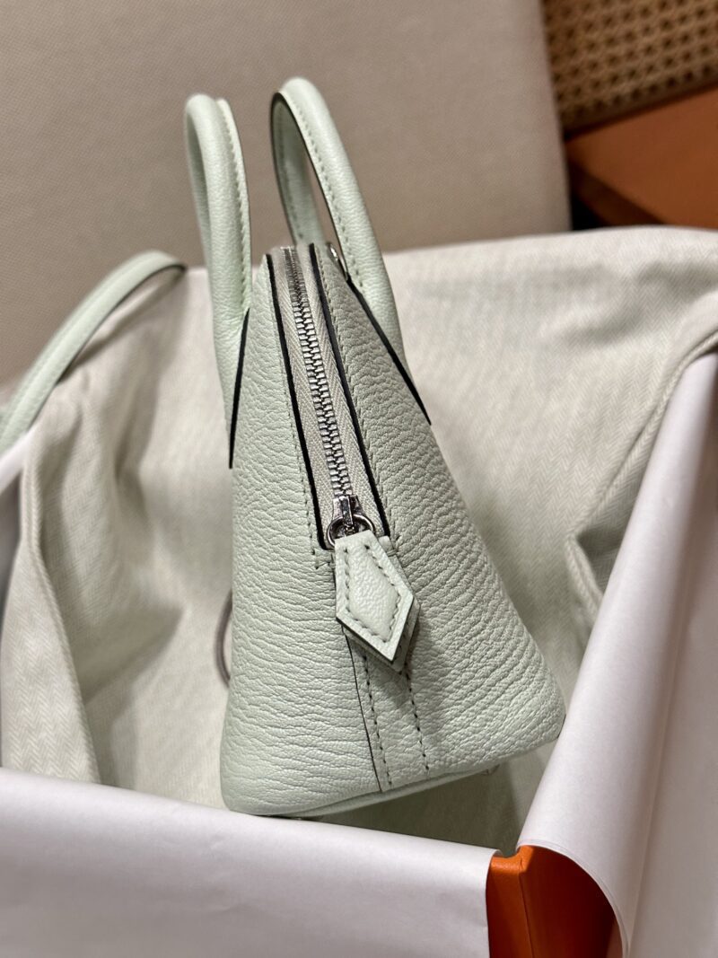 Hermès Mini Bolide 18 Chevre Vert Fizz Silver Hardware
