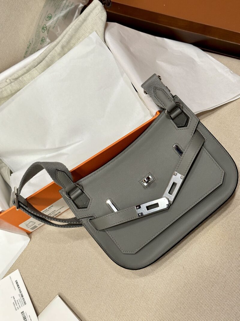Hermès Jypsiere 23 Swift Gris Meyer Silver Hardware - Image 5