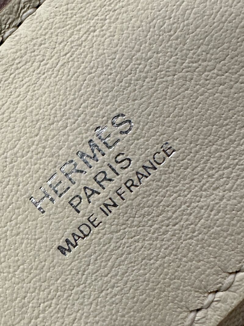 Hermès Mini Kelly 2424 Evercolor & Swift Mauve Pale Silver Hardware - Image 16