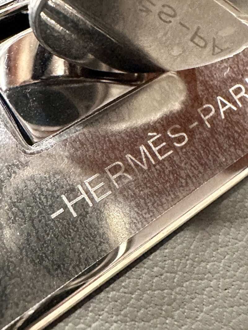 Hermès Mini Kelly 2424 Evercolor & Swift Gris Meyer Silver Hardware - Image 16