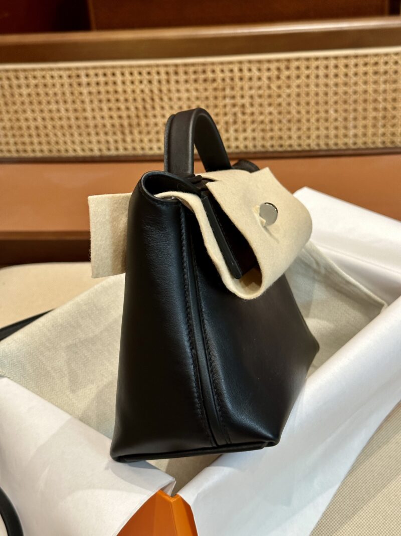 Hermès Mini Kelly 2424 Volupto & Swift Noir Silver Hardware - Image 7