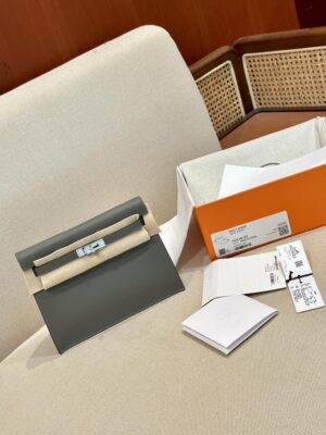 Hermès Kelly Danse Swift Gris Meyer Silver Hardware
