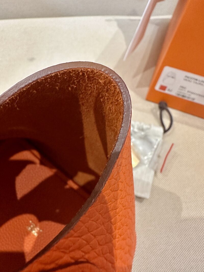 Hermès Picotin 18 Taurillon Clemence Feu Orange Gold Hardware - Image 6
