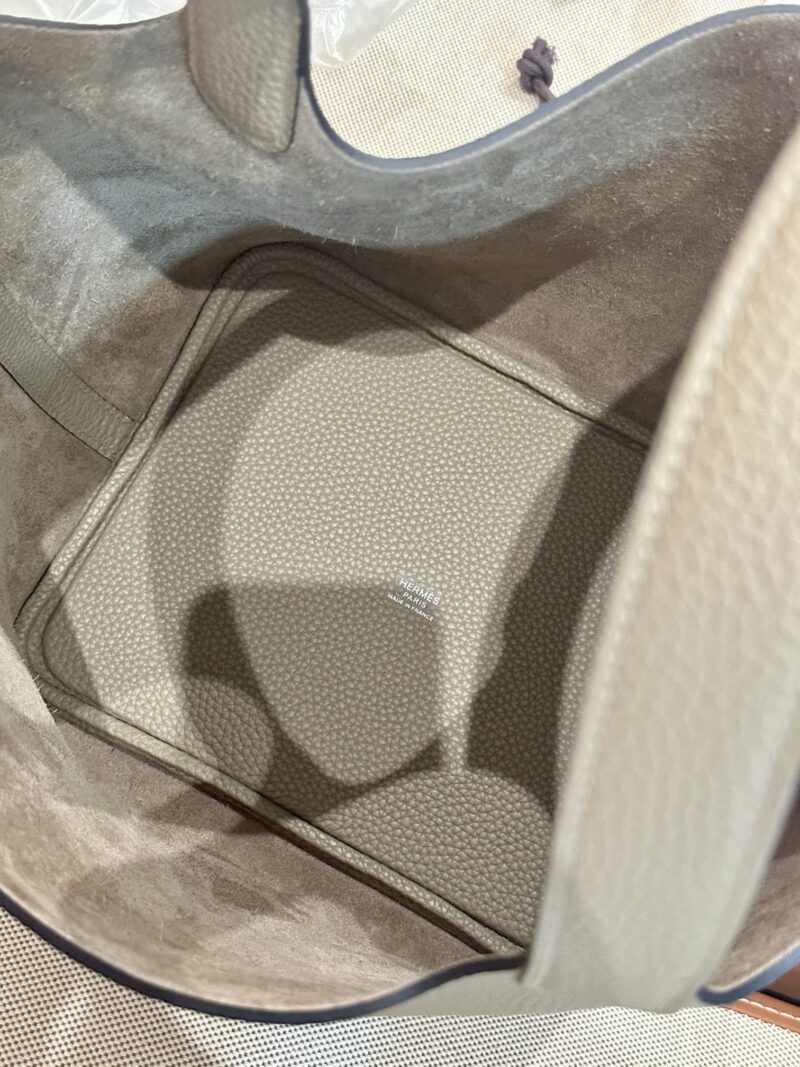 Hermès Picotin 22 Taurillon Clemence Beige Marfa Silver Hardware - Image 5