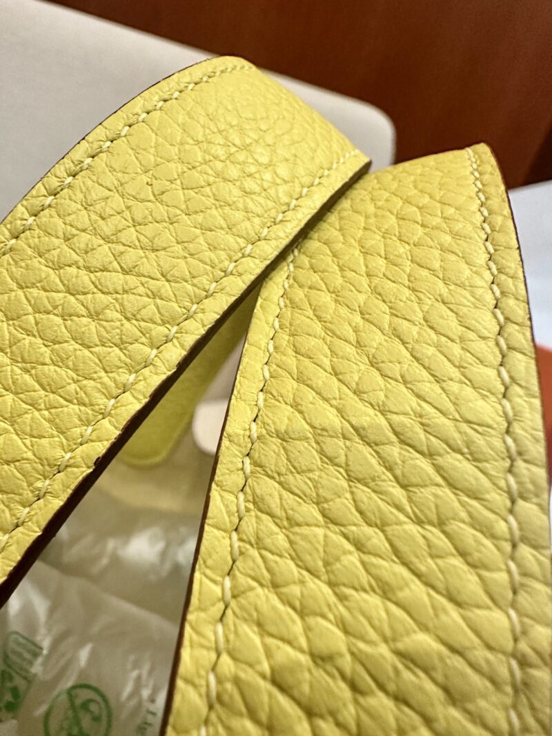 Hermès Picotin 18 Clemence Jaune Citron Silver Hardware - Image 6