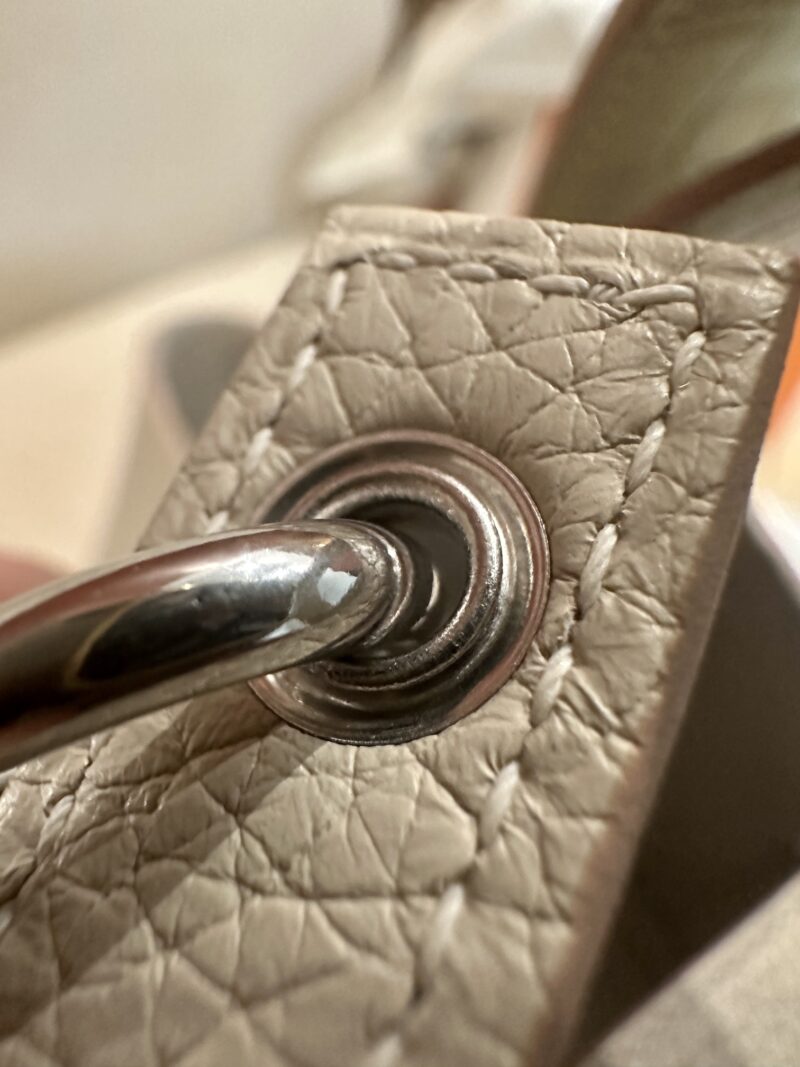 Hermès Picotin Touch 18 Taurillon Clemence & Matte Alligator Craie Silver Hardware - Image 9