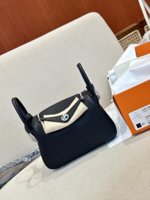 Hermès Mini Lindy 19 Togo Noir Silver Hardware