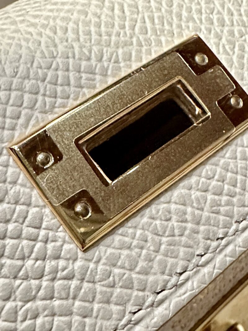 Hermès Mini Kelly 19 Epsom Craie Gold Hardware - Image 7