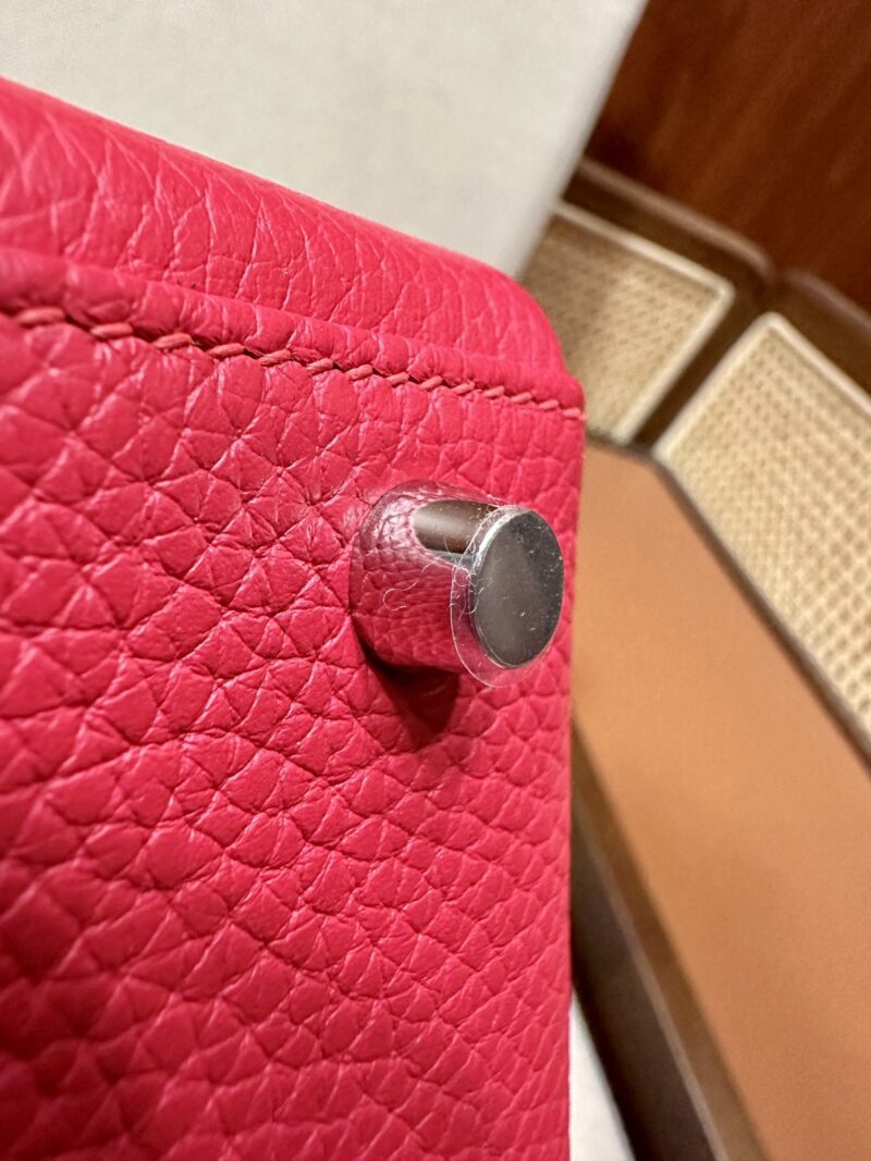 Hermès Kelly 25 Togo Rose Silver Hardware - Image 7