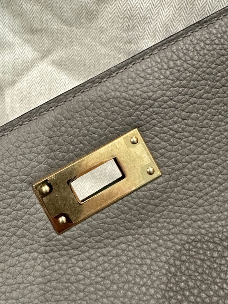 Hermès Kelly 35 Togo Gris Meyer Gold Hardware - Image 7
