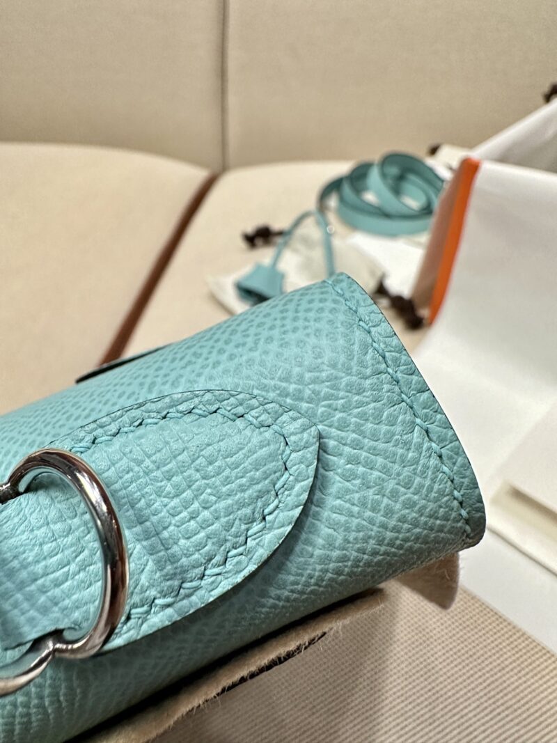 Hermès Kelly 25 Epsom Atoll Silver Hardware - Image 7