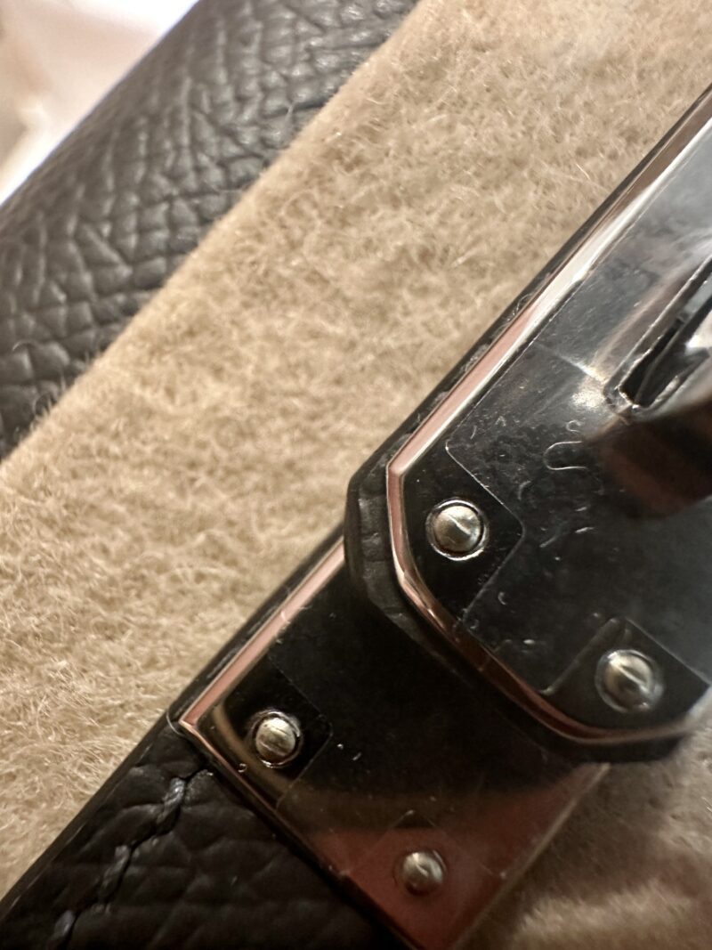 Hermès Kelly 25 Epsom Graphite Silver Hardware - Image 8