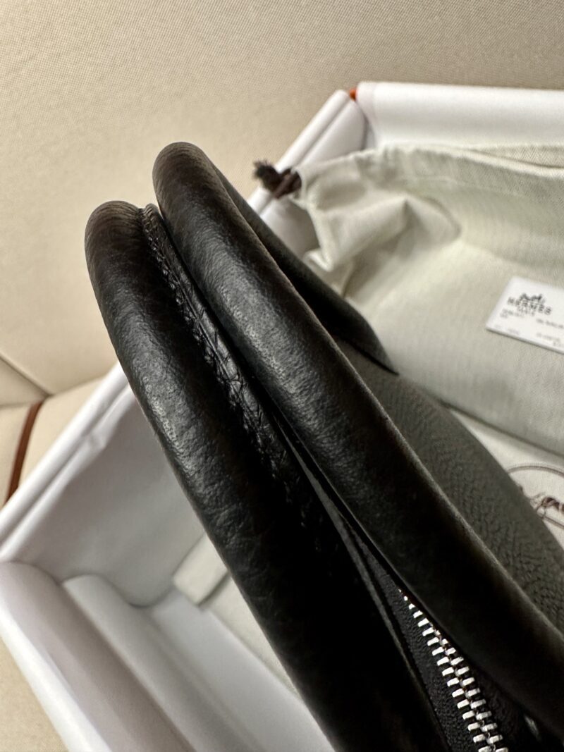 Hermès Bolide 31 Taurillon Clemence Noir Silver Hardware