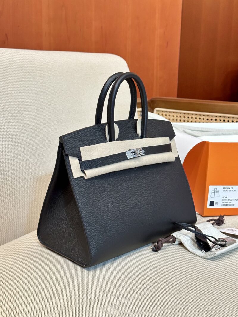 Hermès Birkin 25 Noir Epsom Palladium Hardware - Image 5