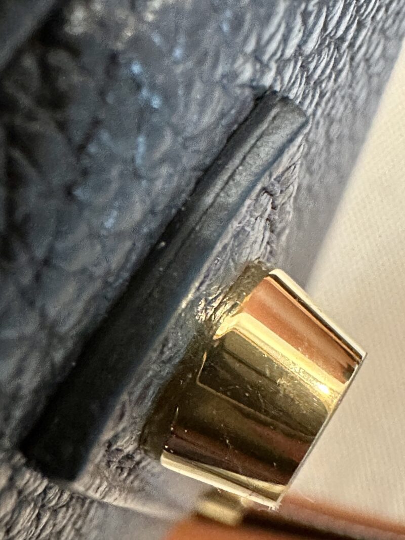 Hermès Birkin 30 Ebene, Gold Togo Gold Hardware - Image 11