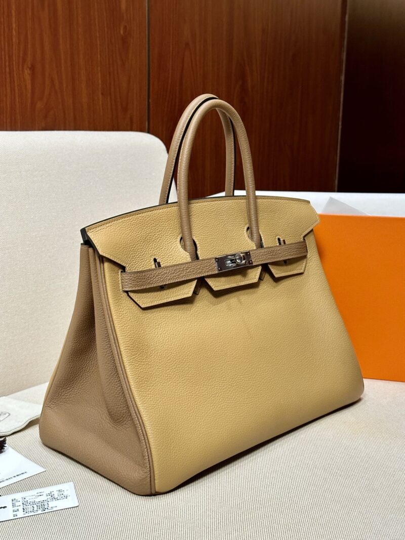 Hermès Birkin 35 Biscuit, Alezan, Etoupe Togo Palladium Hardware - Image 5