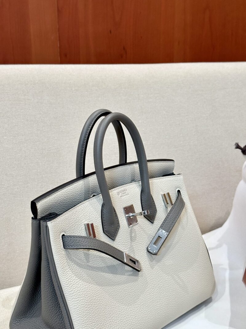 Hermès Birkin 25 Craie, Gris Meyer Togo Palladium Hardware - Image 5