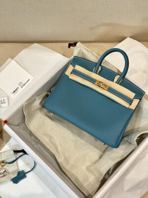 Hermès Birkin 25 Blue Jean, Gold Togo Gold Hardware