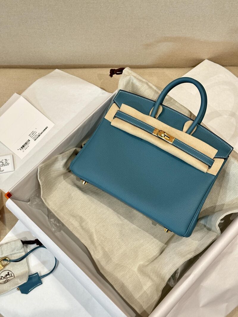 Hermès Birkin 25 Blue Jean, Gold Togo Gold Hardware