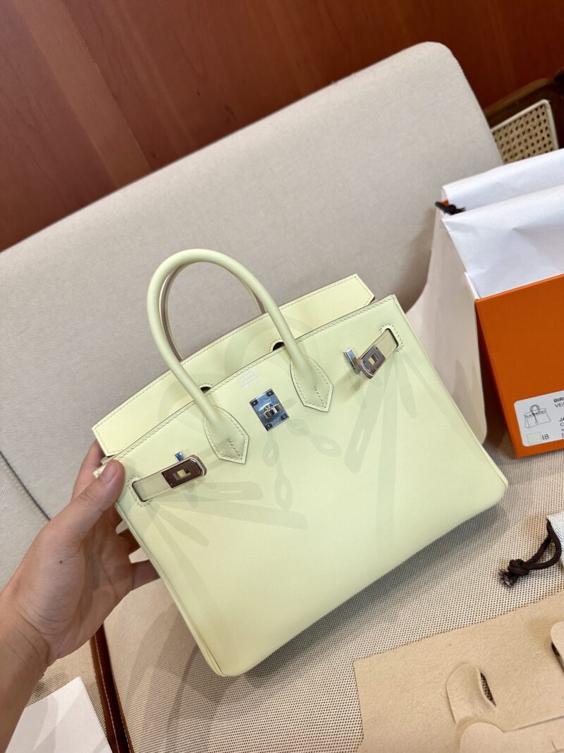 Hermès Birkin 25 Jaune Milton, Silver Swift Palladium Hardware - Image 2