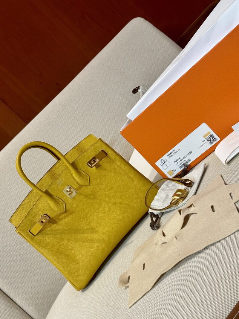 Hermès Birkin 25 Amber Epsom Gold Hardware