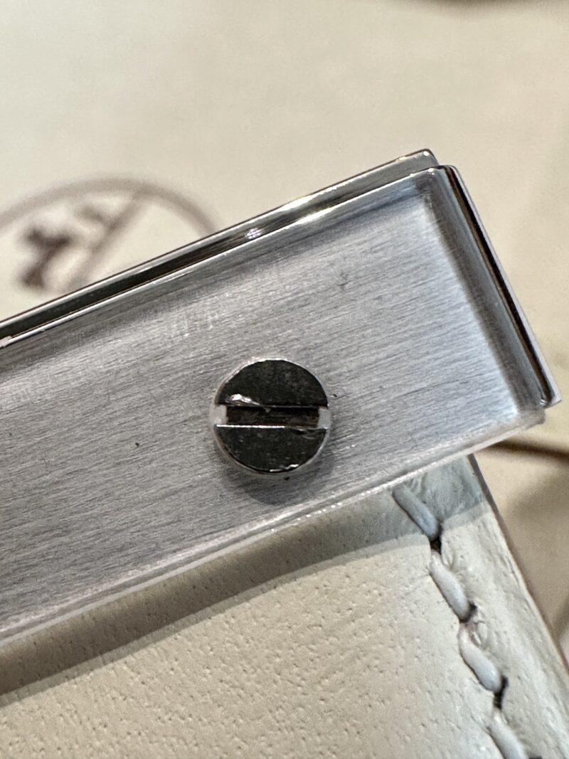 Hermès Constance 19 Craie Evercolor Palladium Hardware - Image 8