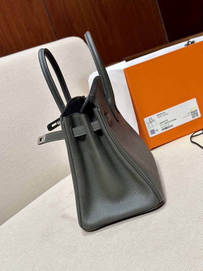 Hermès Birkin 25 Graphite Togo Palladium Hardware - Image 19