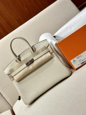 Hermès Birkin 25 Craie Togo Palladium Hardware