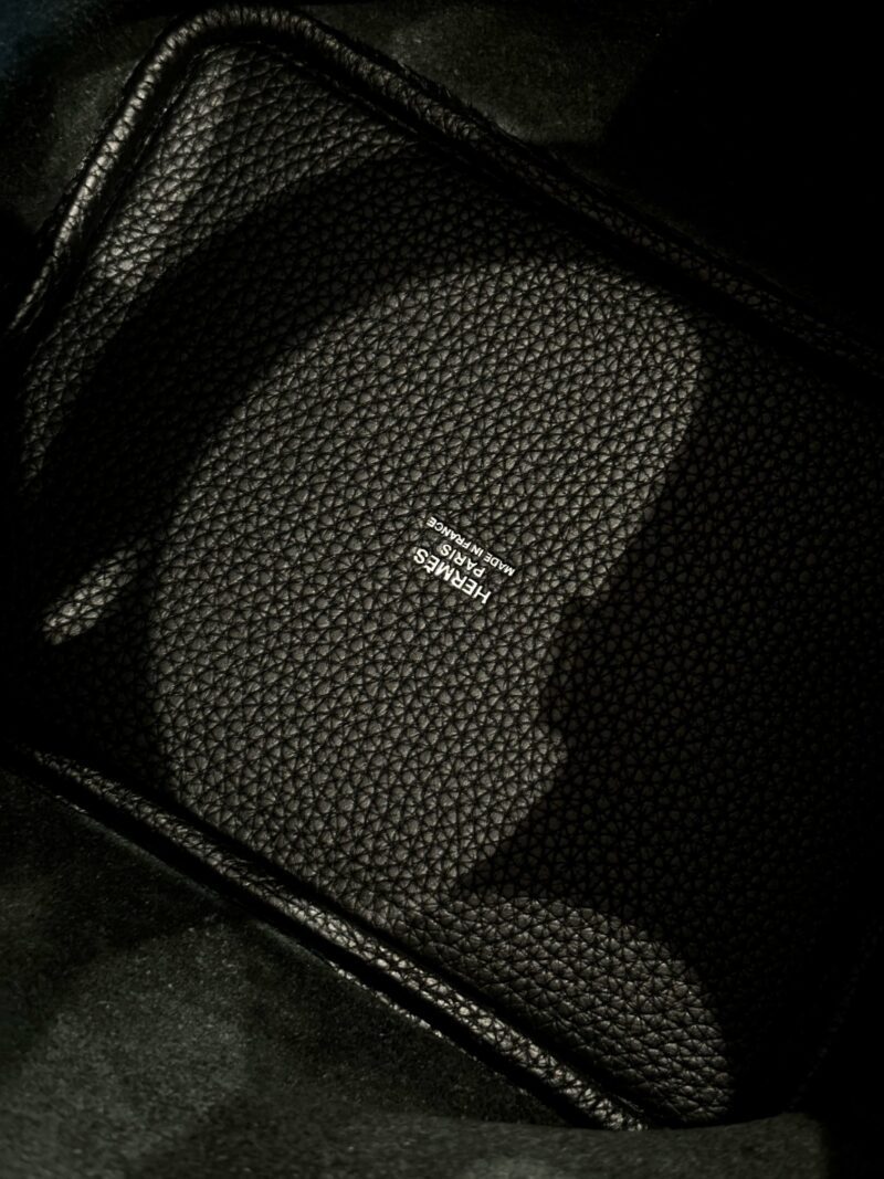 Hermès Picotin Touch 18 Taurillon Clemence & Ostrich Noir Silver Hardware - Image 9