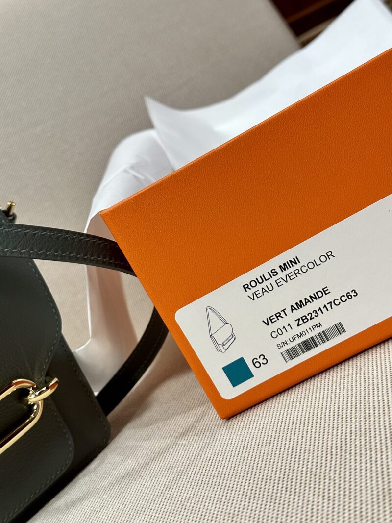 Hermès Roulis 19 Evercolor Vert Amande Gold Hardware